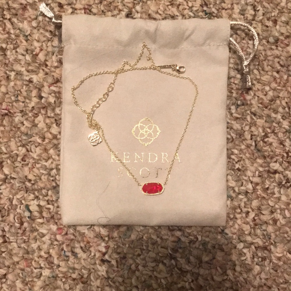 Kendra Scott red gold and red necklace